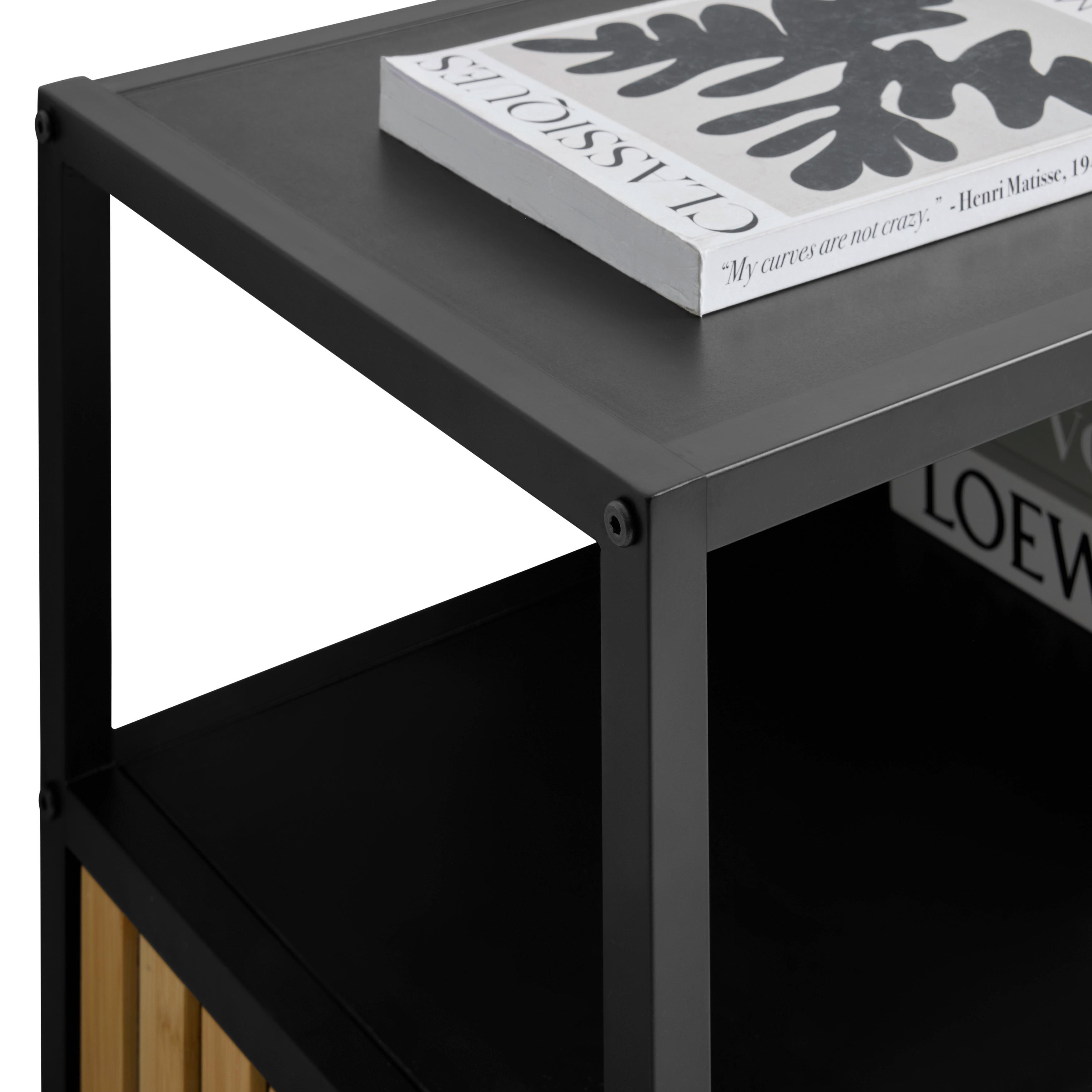 TV-BÄNK PANELO -EXKLUSIV- - svart/naturfärgad, Modern, metall/trämaterial (150/60/35cm) - Mömax