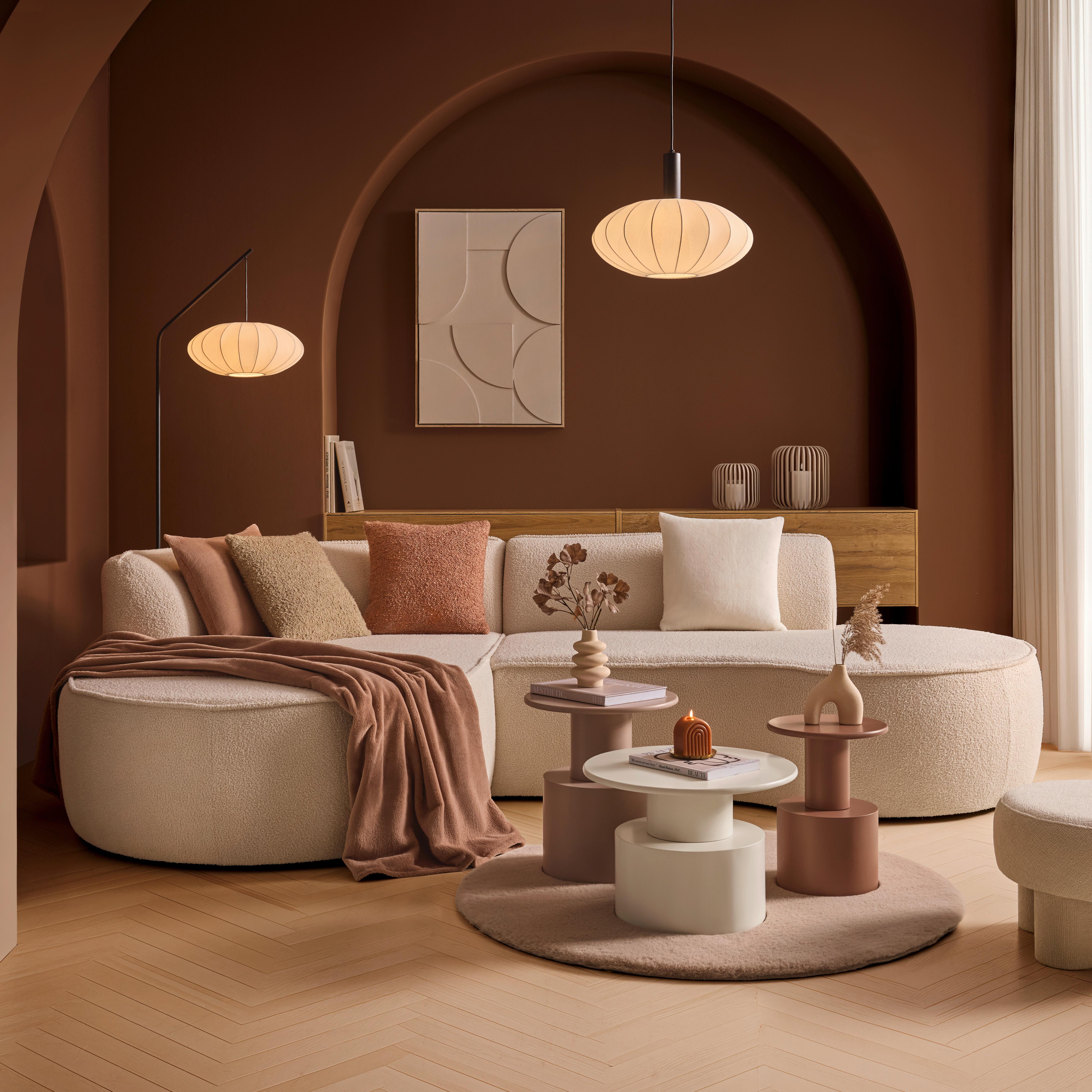 GOLVLAMPA MODERN - vit/svart, Modern, metall/textil (63.5/40/180cm) - Mömax