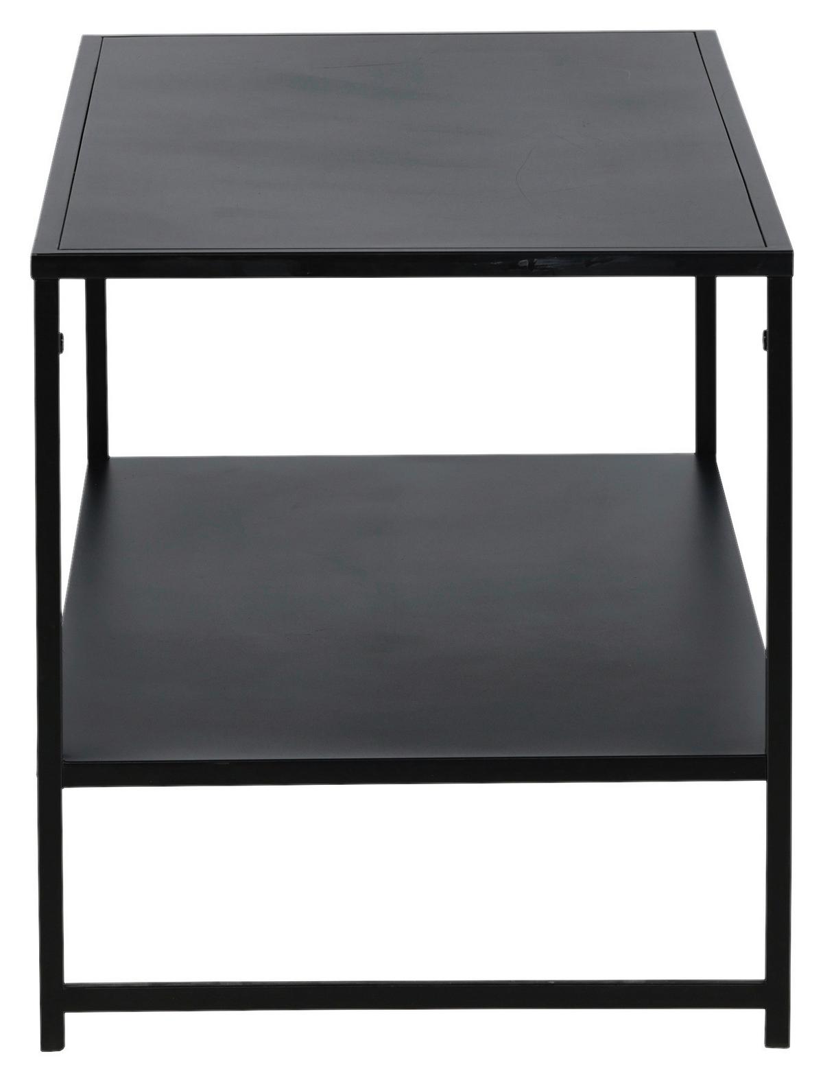 COUCHTISCH STAAL - Schwarz, Design, Metall (102/43/45cm) - Livetastic