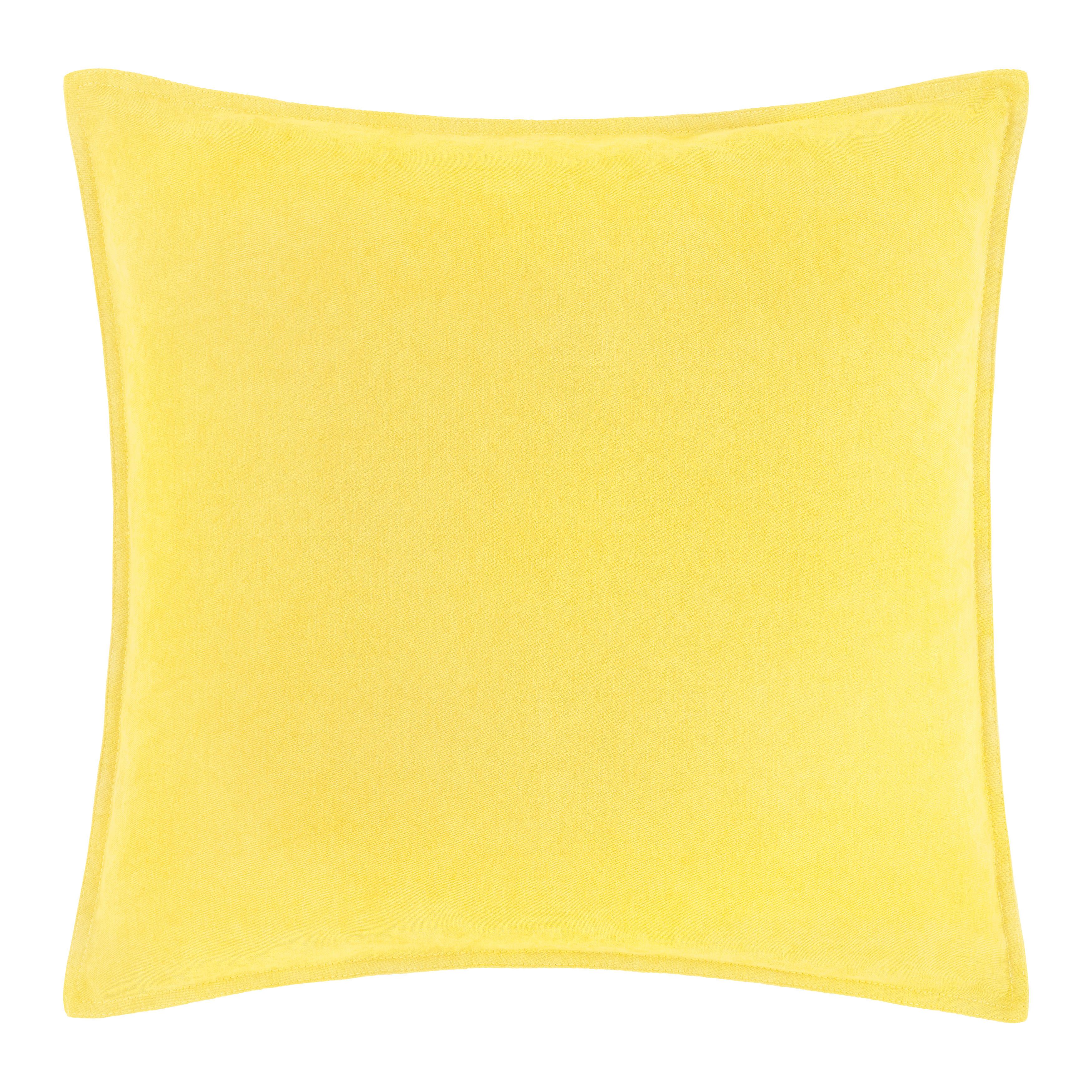 Zierkissen Nathi in Gelb ca. 45x45cm - Gelb, Konventionell (45/45cm) - Modern Living