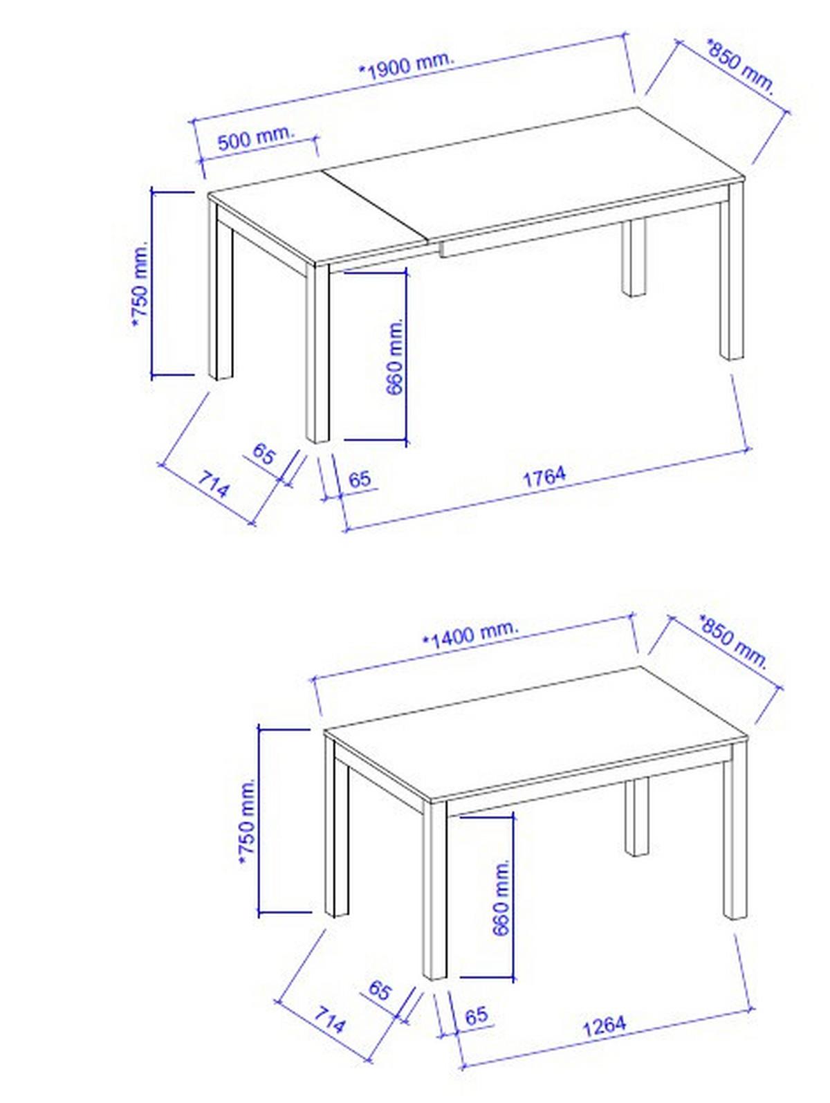 STÓŁ DO JADALNI FRITZ - dąb dziki, Konventionell, drewno (140-190/85/75cm) - Linea Natura