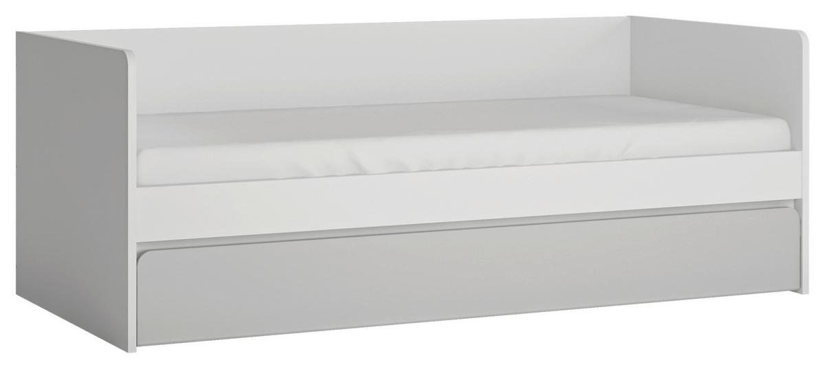 Krevet Flexi - siva visoki sjaj/bijela, Moderno, drvni materijal/plastika (90/200cm) - Premium Living