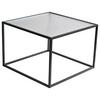 SOFFBORD KUBO -BASED- - svart, Modern, metall/glas (60/60/38cm) - Based
