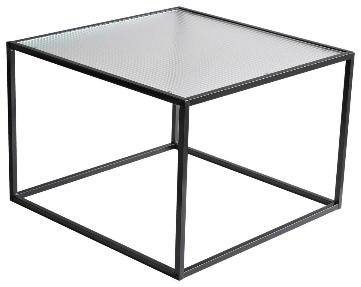 Dohányzóasztal Üveg Kubo - fekete, Modern, üveg/fém (60/60/38cm) - Mömax