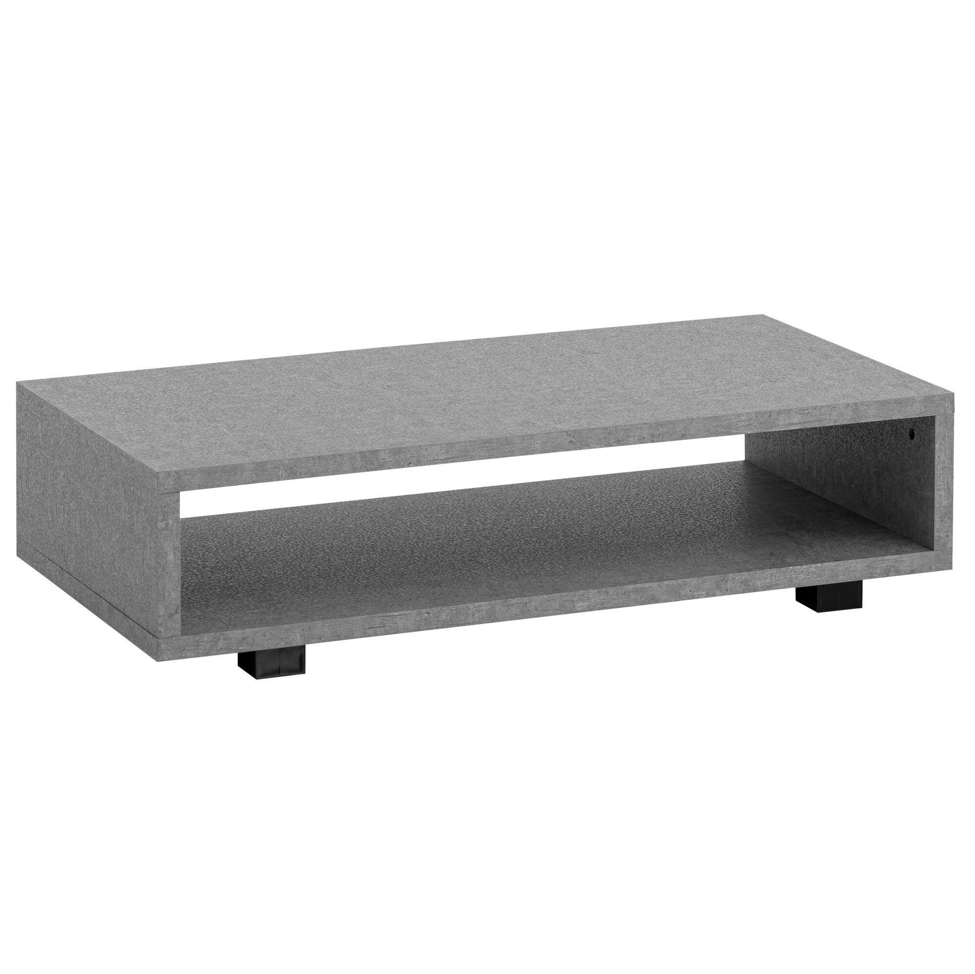 COUCHTISCH WL6.935 - Schwarz/Grau, Design, Holzwerkstoff/Kunststoff (100/50/25cm) - Livetastic