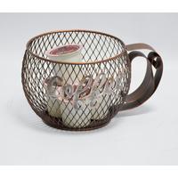Kávékapszula Tartó Coffee - rézvörös, Modern, fém (18,5/14/10,5cm)