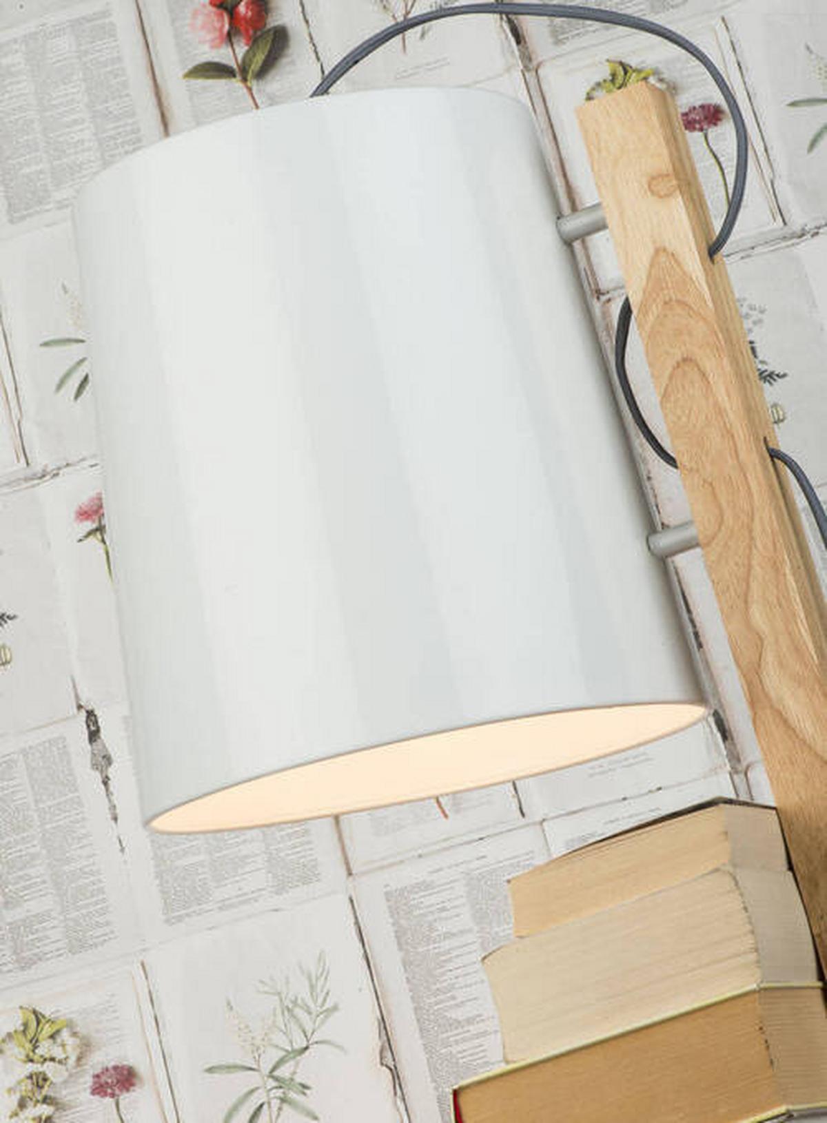 Állólámpa Cambridge/f/w - fehér, Design, fa/fém (30/168/49cm) - It's about Romi