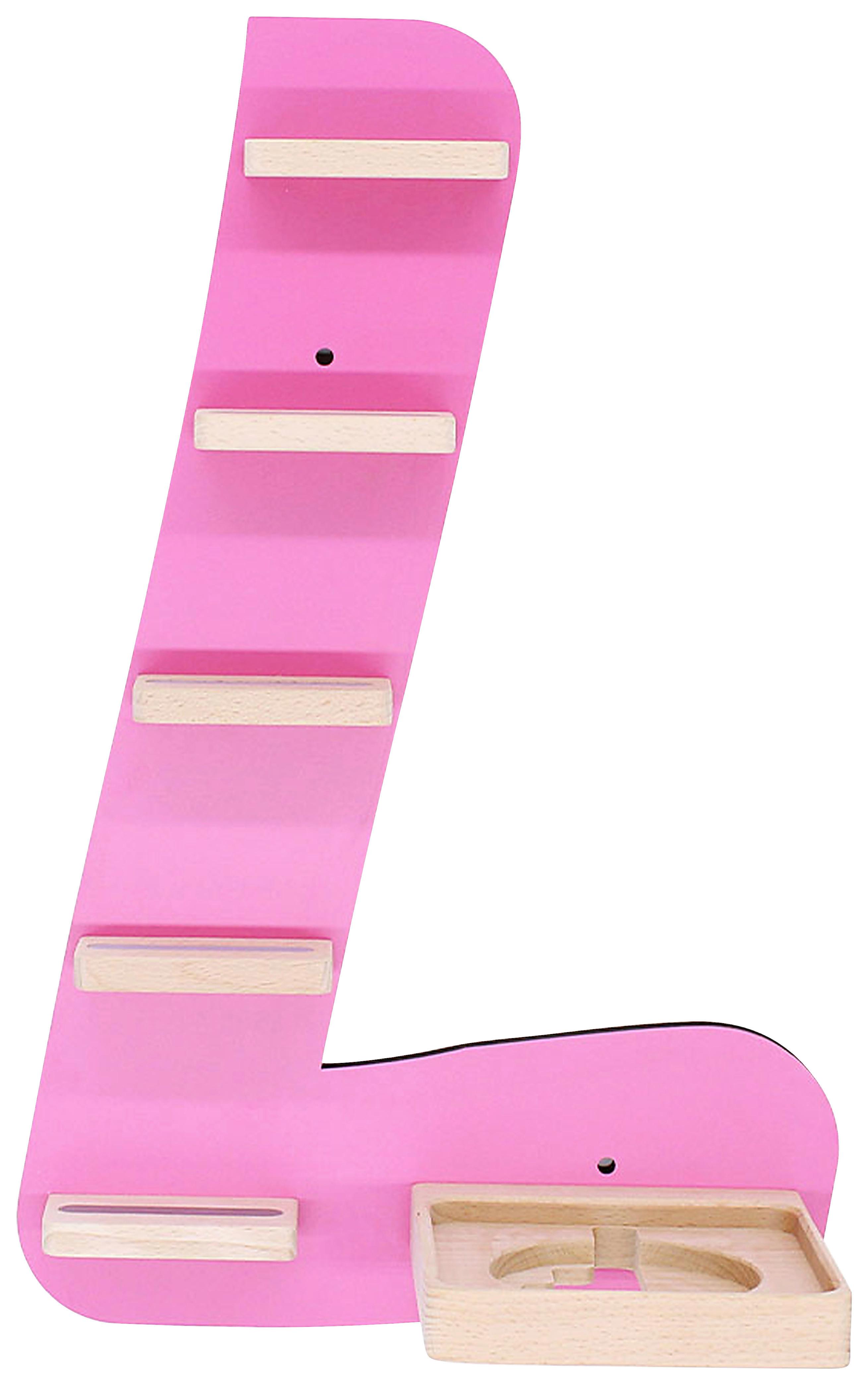 Otroška Polica Boarti, Pink - pink, Moderno, leseni material (32/47/19cm) - MID.YOU