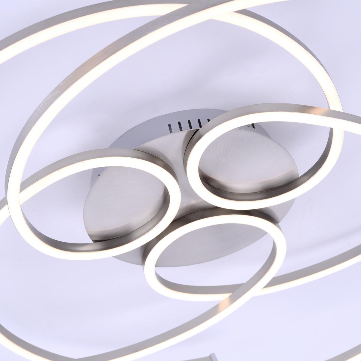 LAMPA SUFITOWA 8165-55 DANILO - kolor srebrny, Design, metal (70/63/10cm) - Paul Neuhaus