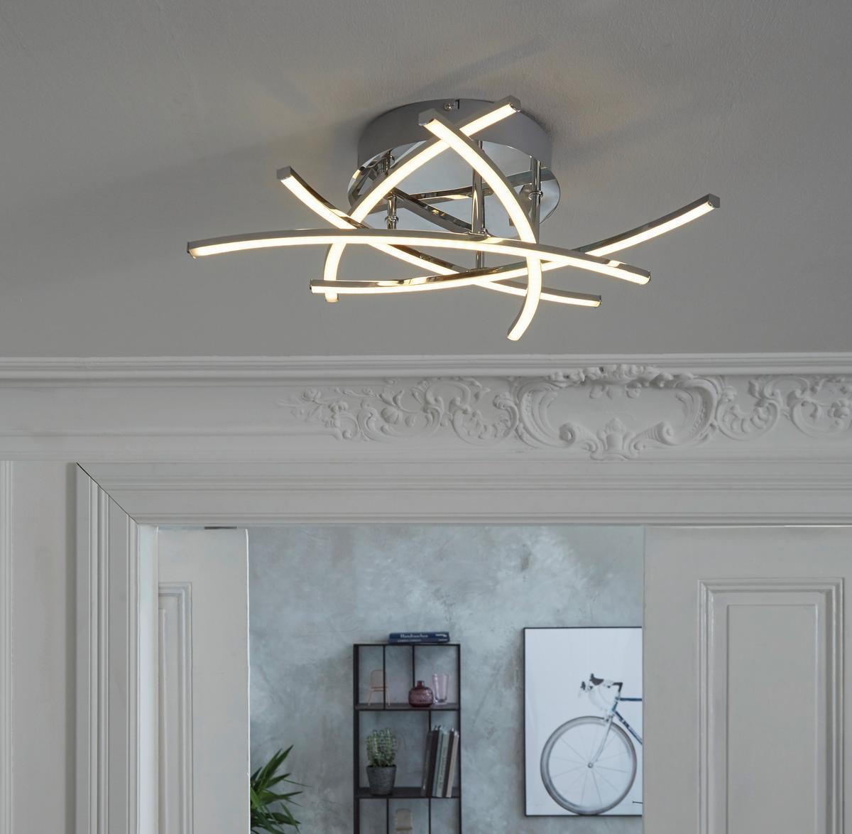 LAMPA SUFITOWA LED 20108 CROSS TW - chromowy, Konventionell, metal (50/50cm) - Fischer & Honsel