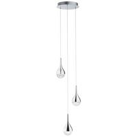 LED-Hängeleuchte Frizzante Chromfarben max. 16 Watt - Chromfarben, Design, Glas/Metall (26/143,5cm) - Brilliant