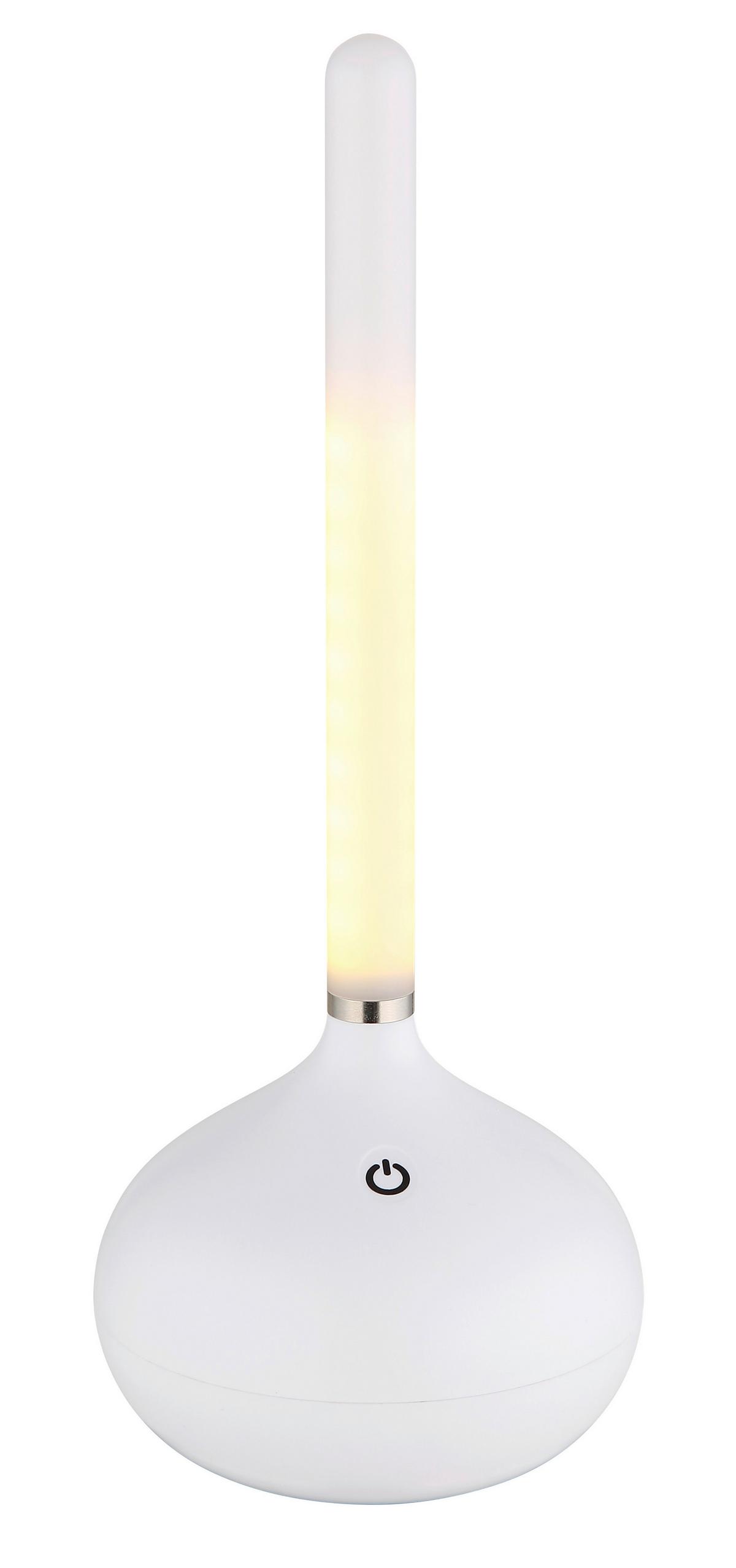 Stolna Punjiva Svjetiljka Turner - bijela/crna, Design, plastika (9,6/24,3cm) - Globo