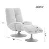 FÅTÖLJ ALMA - grå/svart, Modern, metall/textil (72/98/97cm) - Bessagi Home