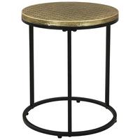 Masă auxiliară MILAN - negru/alămiu, Modern, metal (36/44/36cm) - Modern Living