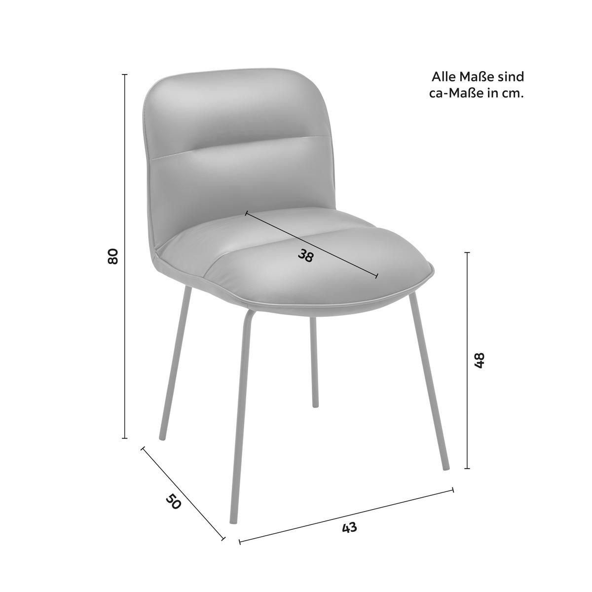 KRZESŁO ELLIS - czarny/szary, Modern, metal/drewno (43/80/50cm) - Bessagi Home