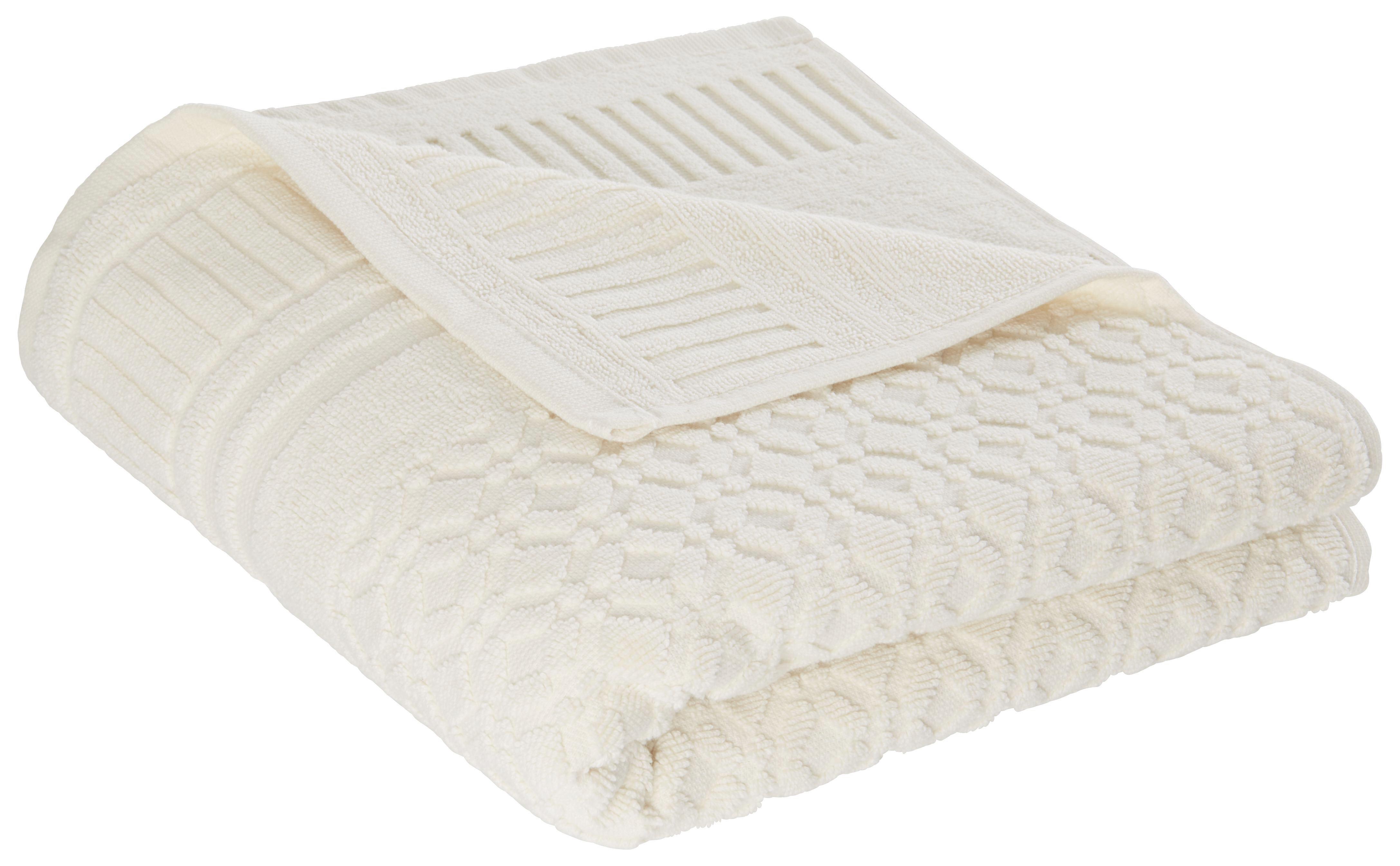 Handtuch Carina Weiß - Weiß, ROMANTIK / LANDHAUS, Textil (50/100cm) - Mömax modern living