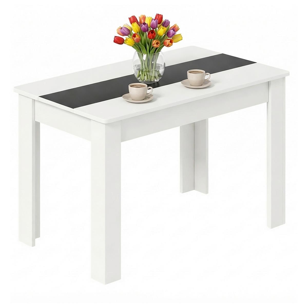 Esstisch Vcm Esstisch "disalo" 140x80 - Weiss/Anthrazit, Modern, Holzwerkstoff (140/80/75cm) - MID.YOU