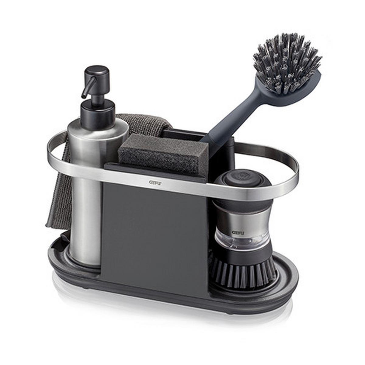 ORGANIZER DO ZLEWOZMYWAKA 29254 - kolor srebrny/czarny, Design, tworzywo sztuczne/metal (10/13/24cm) - Gefu