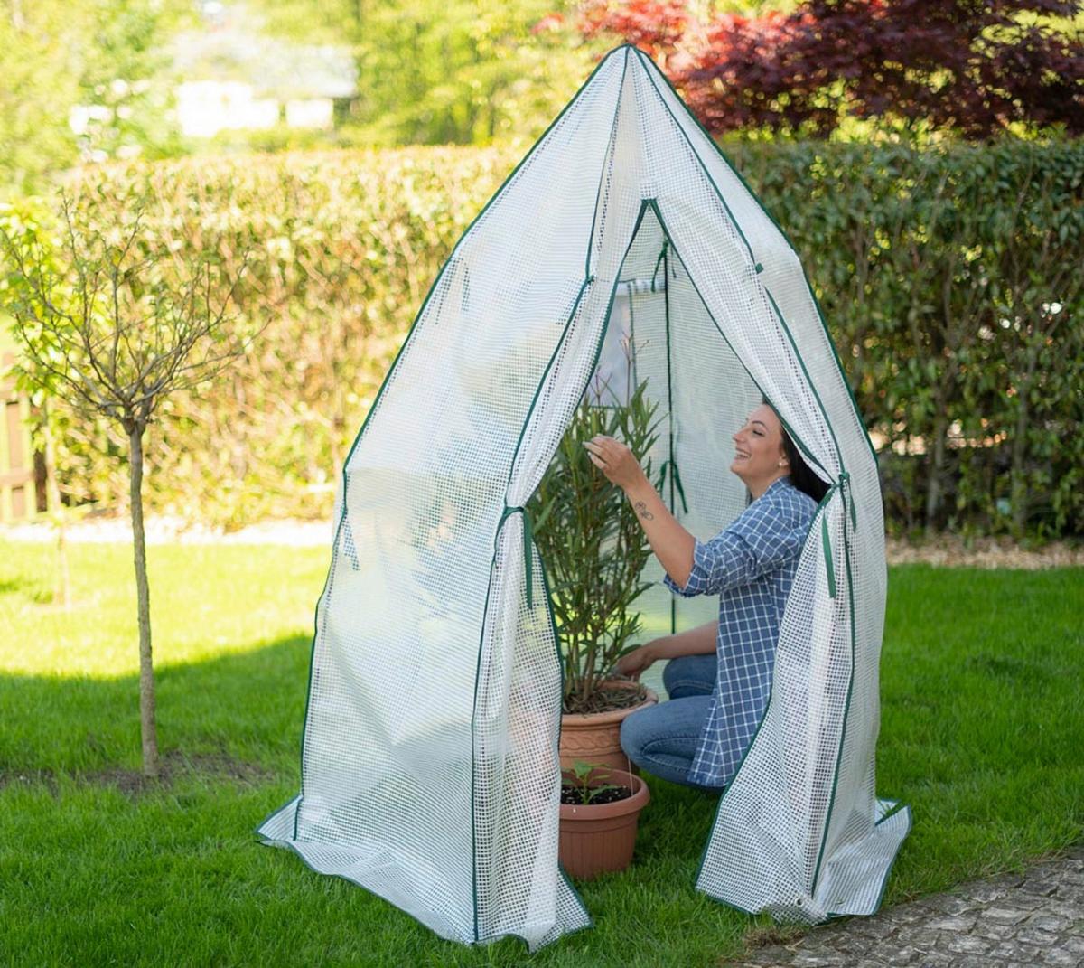 PFLANZENZELT WINTERZELT WEIß - Weiß, Basics, Textil (160/183/160cm) - Ambia Garden