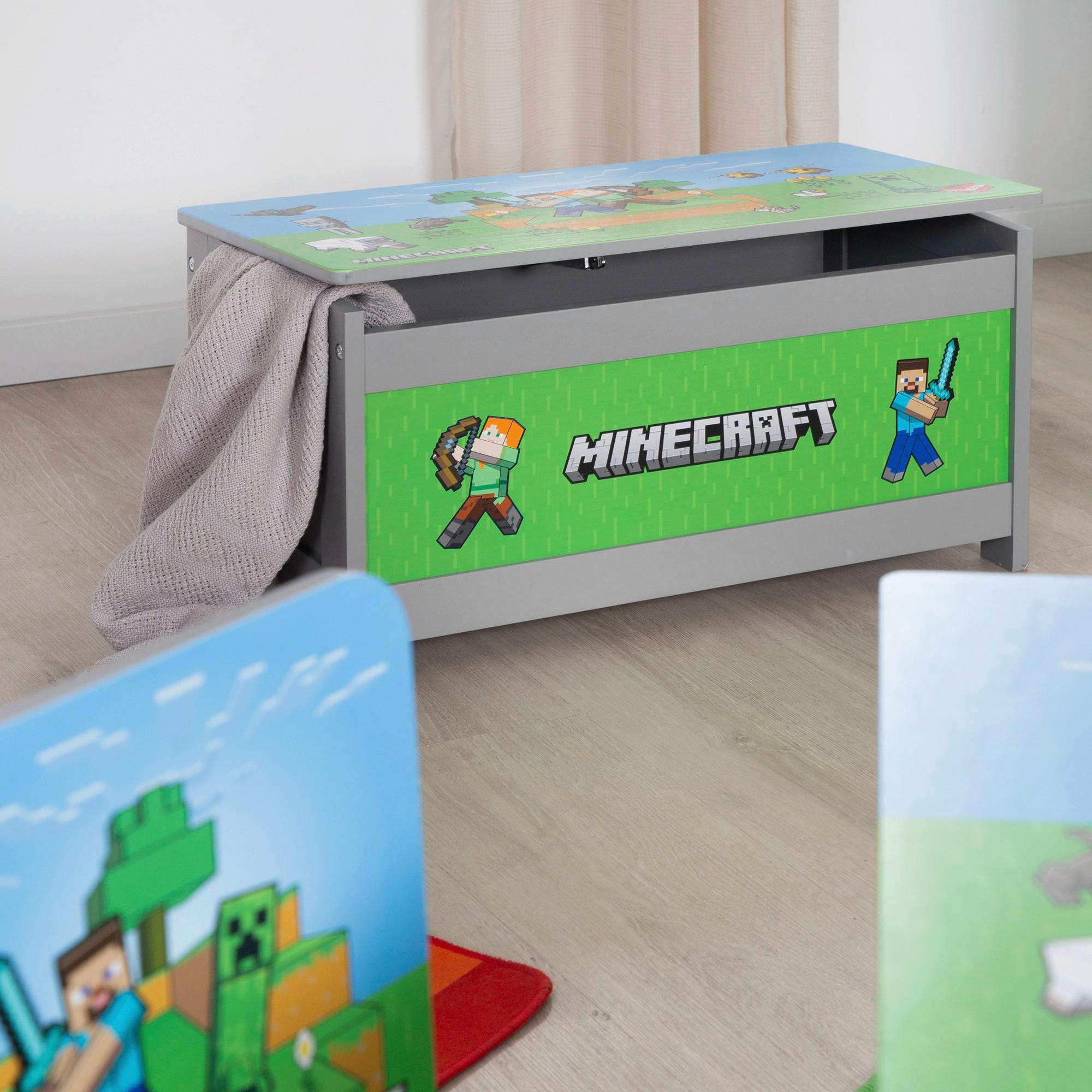 Truhe Minecraft ca. 60x30x32 cm Grau - Multicolor, MODERN, Holzwerkstoff (60/30/32cm) - Minecraft