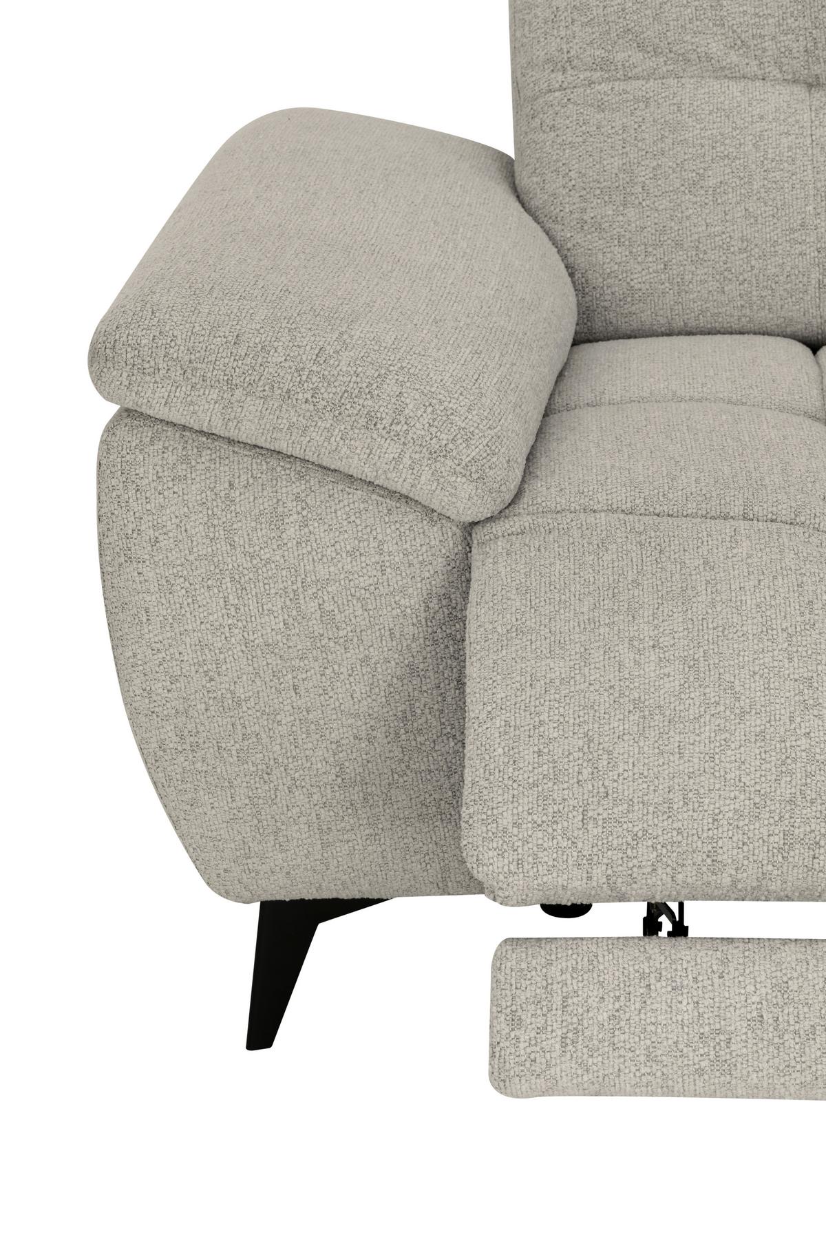 Sedežna Garnitura Venice, Desna - črna/bela, Moderno, kovina/tekstil (268/107/156cm) - Premium Living