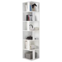 REGAŁ NAROŻNY CORNER SHELF - biały, Basics, materiał drewnopochodny (38/186/38cm) - P & B