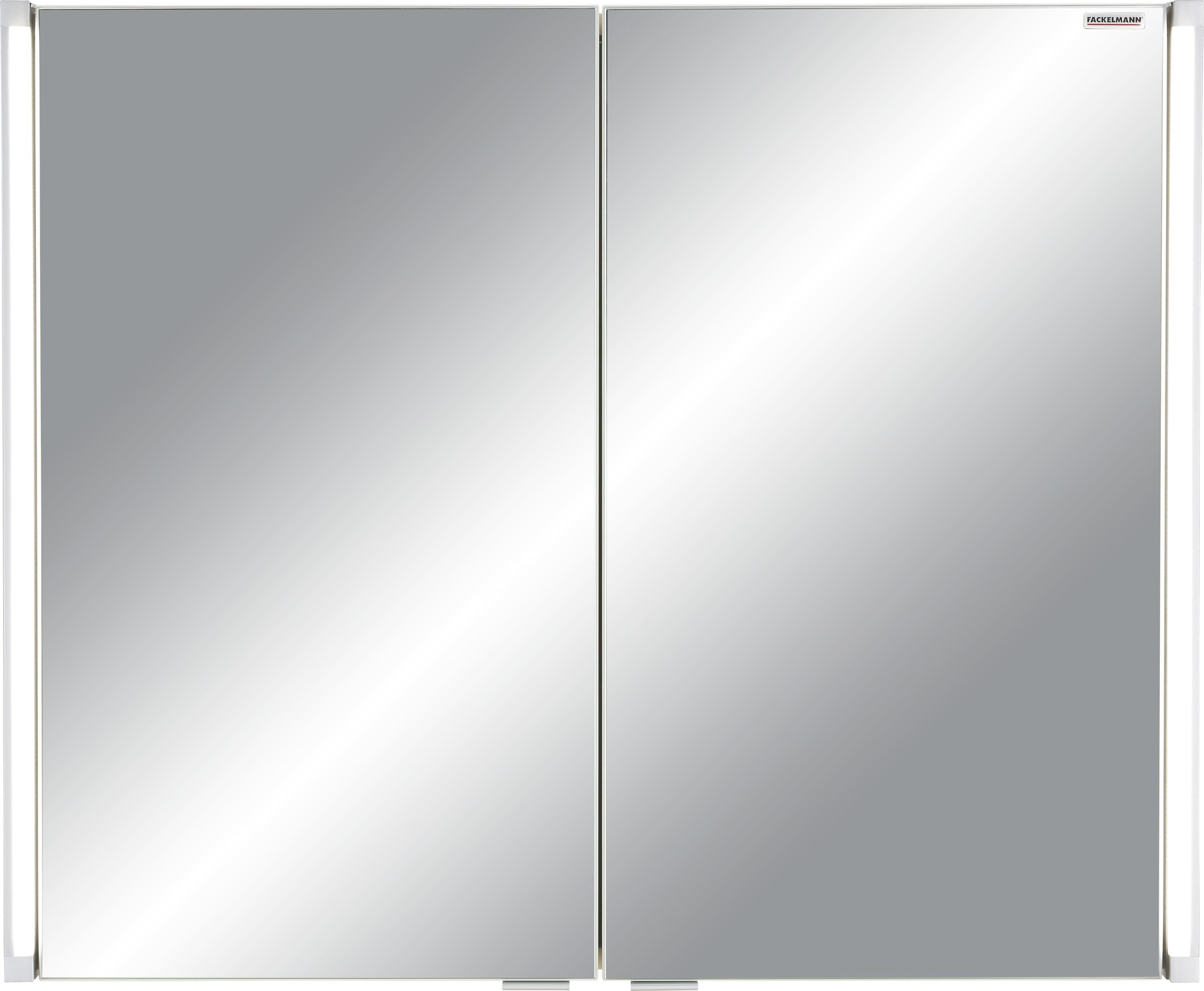 Spiegelschrank Anthrazit - Mooreichefarben/Alufarben, MODERN, Glas/Holzwerkstoff (81/67/16,5cm) - Premium Living