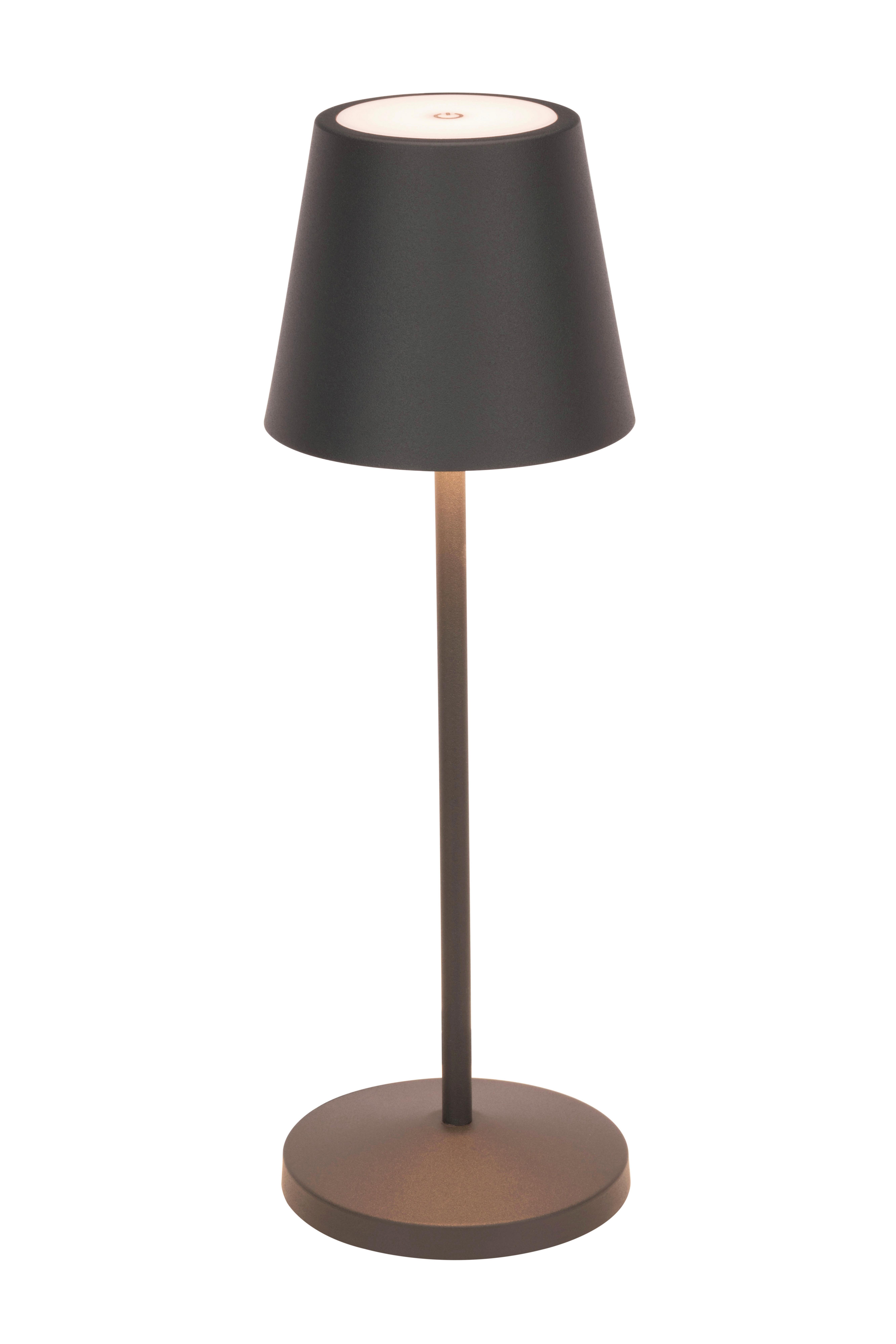 LAMPA STOŁOWA Z AKUMULATOREM DENVER *SBN* - szary, Konventionell, metal (11/35cm) - Novel