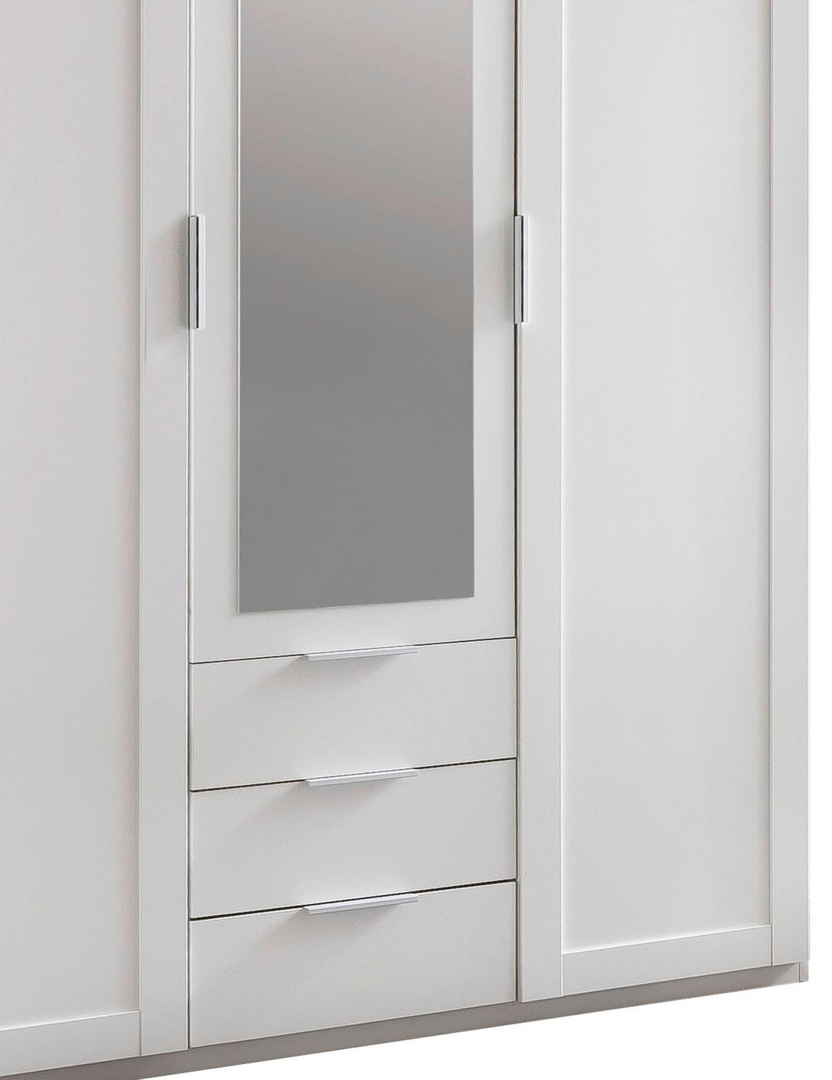 Ormar S Klasičnim Vratima Nadja - bijela/srebrne boje, Konvencionalno, staklo/drvni materijal (135/210/58cm) - Modern Living