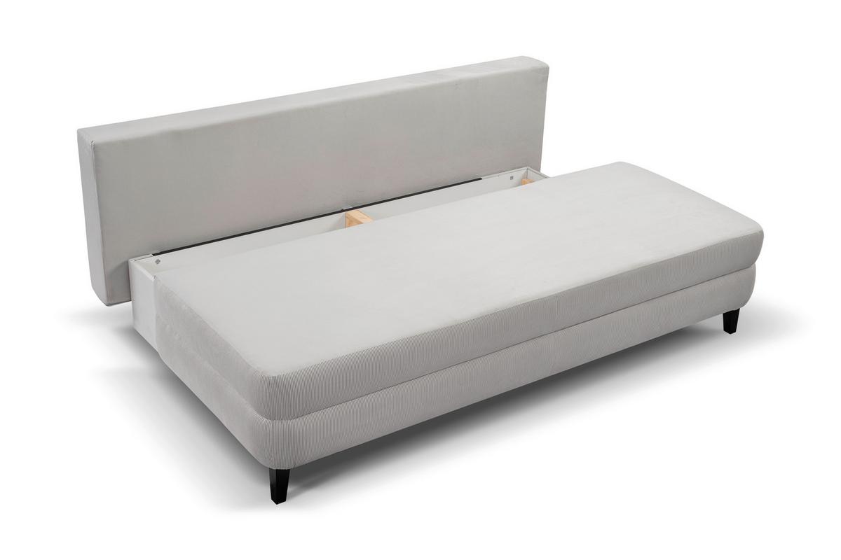Schlafsofa Sorto Hellgrau - Hellgrau/Schwarz, Basics, Holz/Textil (200/91/100cm) - MID.YOU