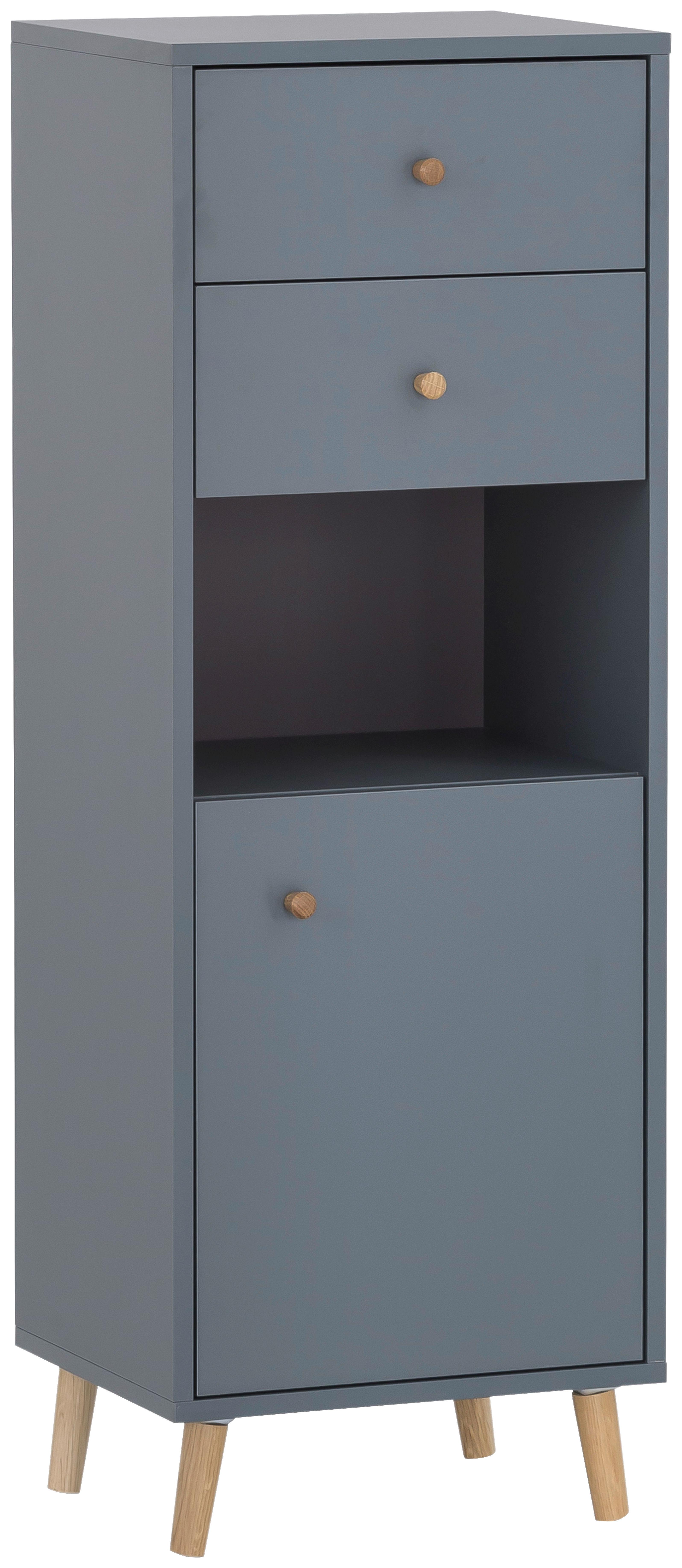 Visoka Komoda Bjarne, Barva Petroleja - modra/barve petroleja, Moderno, leseni material/les (40,3/113,4/33,1cm) - Stylife