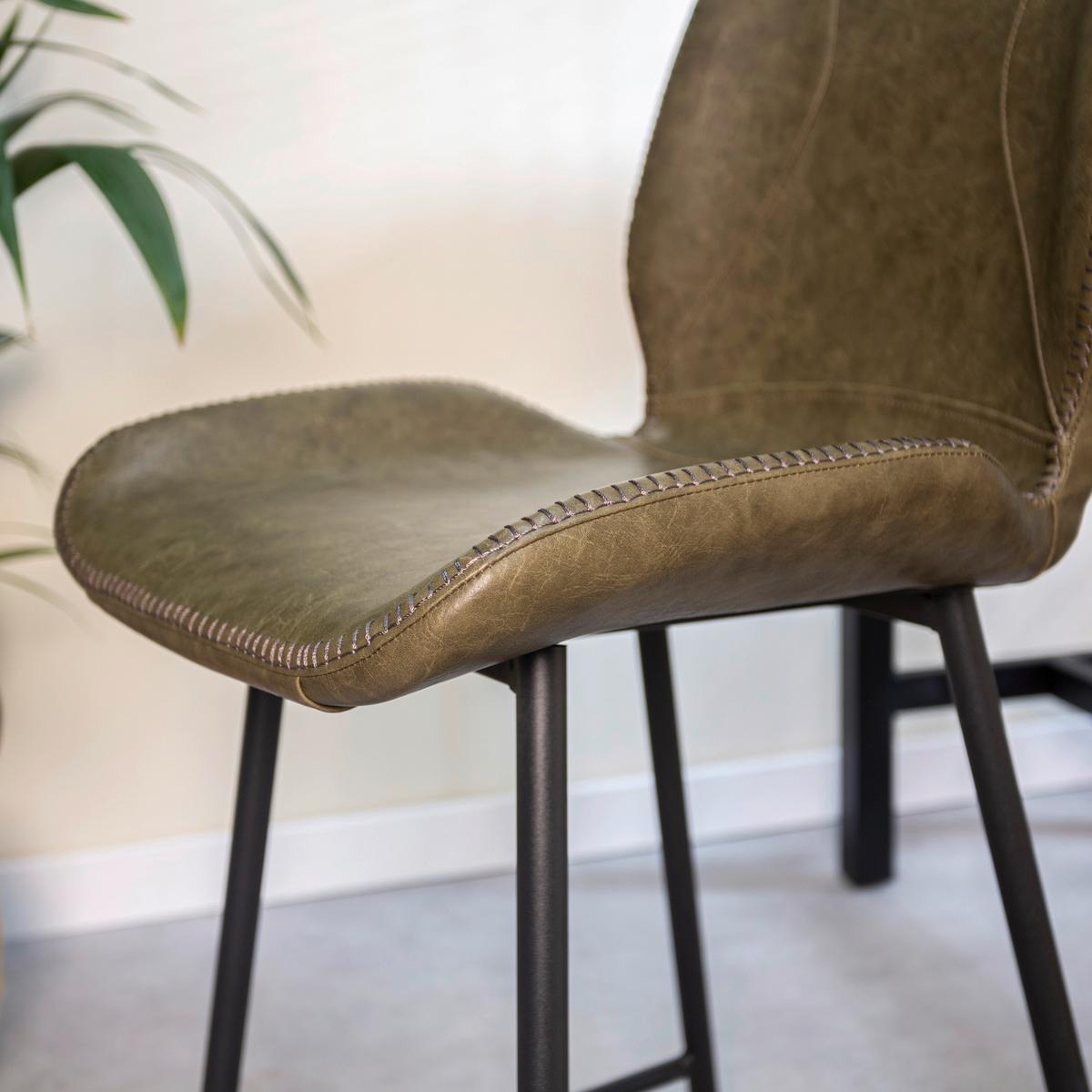 Barhocker-Set Barron 2er-Set ca. 47x99 cm Grün - Schwarz/Grün, KONVENTIONELL, Kunststoff/Textil (47/99/55cm) - MID.YOU