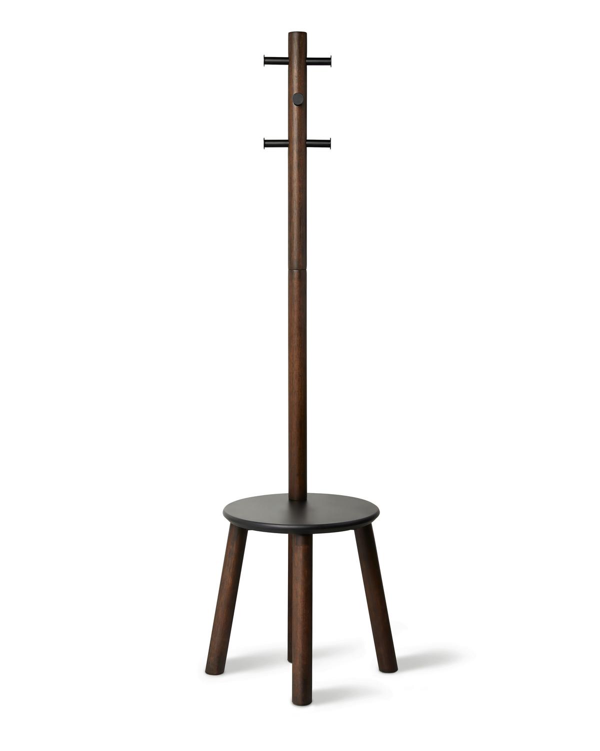 Kleiderständer Dunkelbraun - Dunkelbraun, Basics, Holz (51/165cm) - Umbra