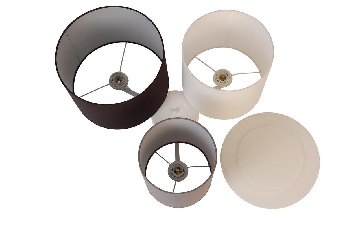 LAMPA SUFITOWA BASE - biały/szary, Trend, tworzywo sztuczne/metal (61/25,5cm) - Novel