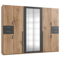 Ormar S Klasičnim Vratima Vegas - boje grafita/srebrne boje, Basics, drvni materijal (270/208/58cm) - Modern Living