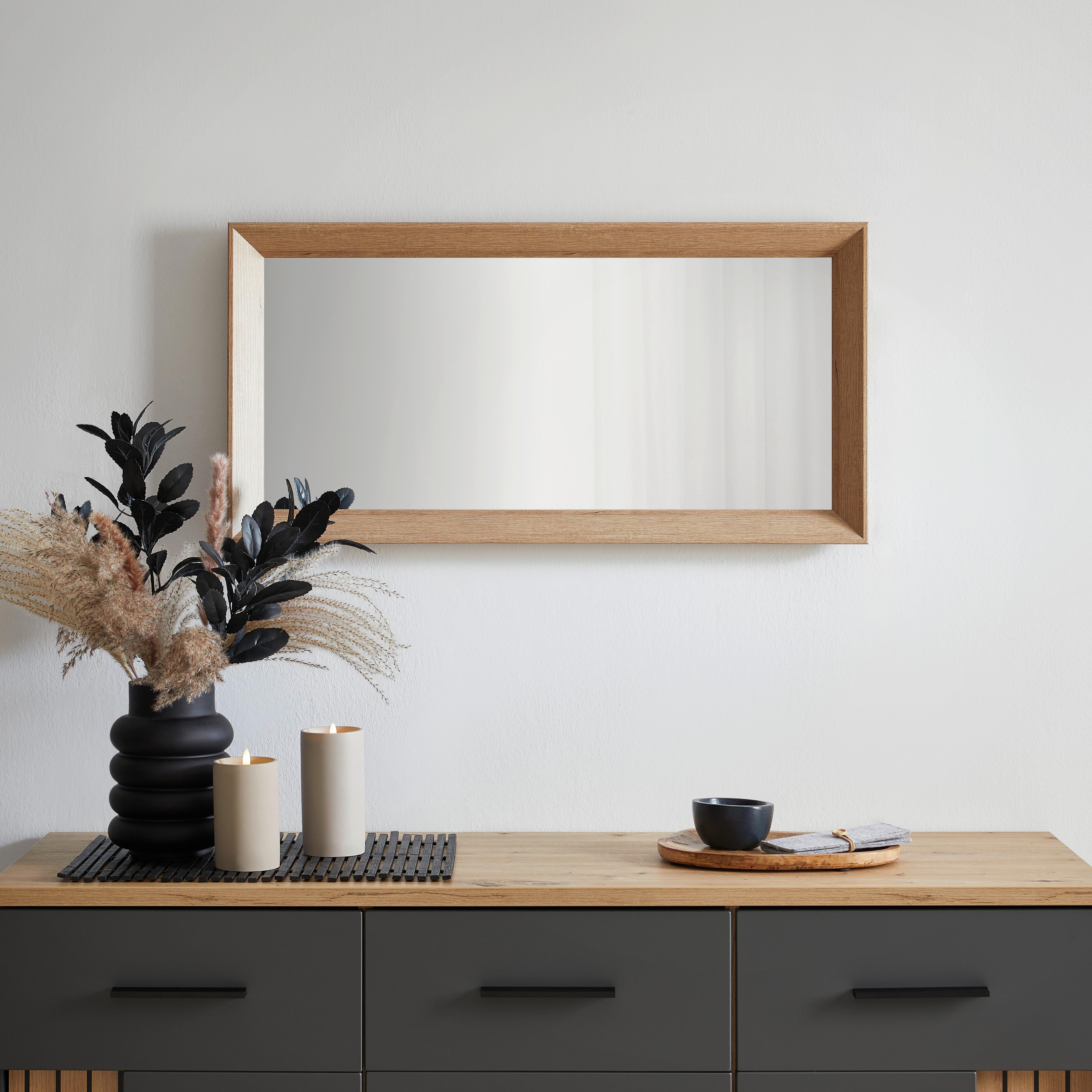 WANDSPIEGEL MOLLY -EXKLUSIV- -SB- - Eichefarben, MODERN, Glas/Kunststoff (40/80cm) - Mömax