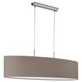 Hängeleuchte max. 60 Watt 'Pasteri' - Taupe/Nickelfarben, MODERN, Textil/Metall (100/28/110cm) Hängeleuchte max. 60 Watt 'Pasteri' - Taupe/Nickelfarben, MODERN, Textil/Metall (100/28/110cm)