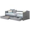 Stauraumbett Holz Nelly ca. 96x204 cm Hellgrau - Hellgrau, MODERN, Holz (90/200cm) - MID.YOU