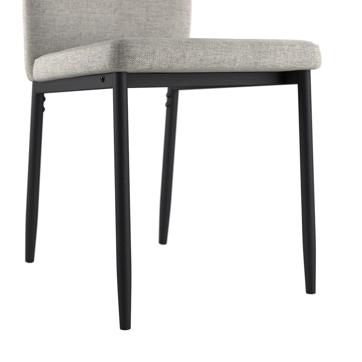 Stol Augusta, Siva - siva/črna, Konvencionalno, kovina/tekstil (45/87/56.5cm)