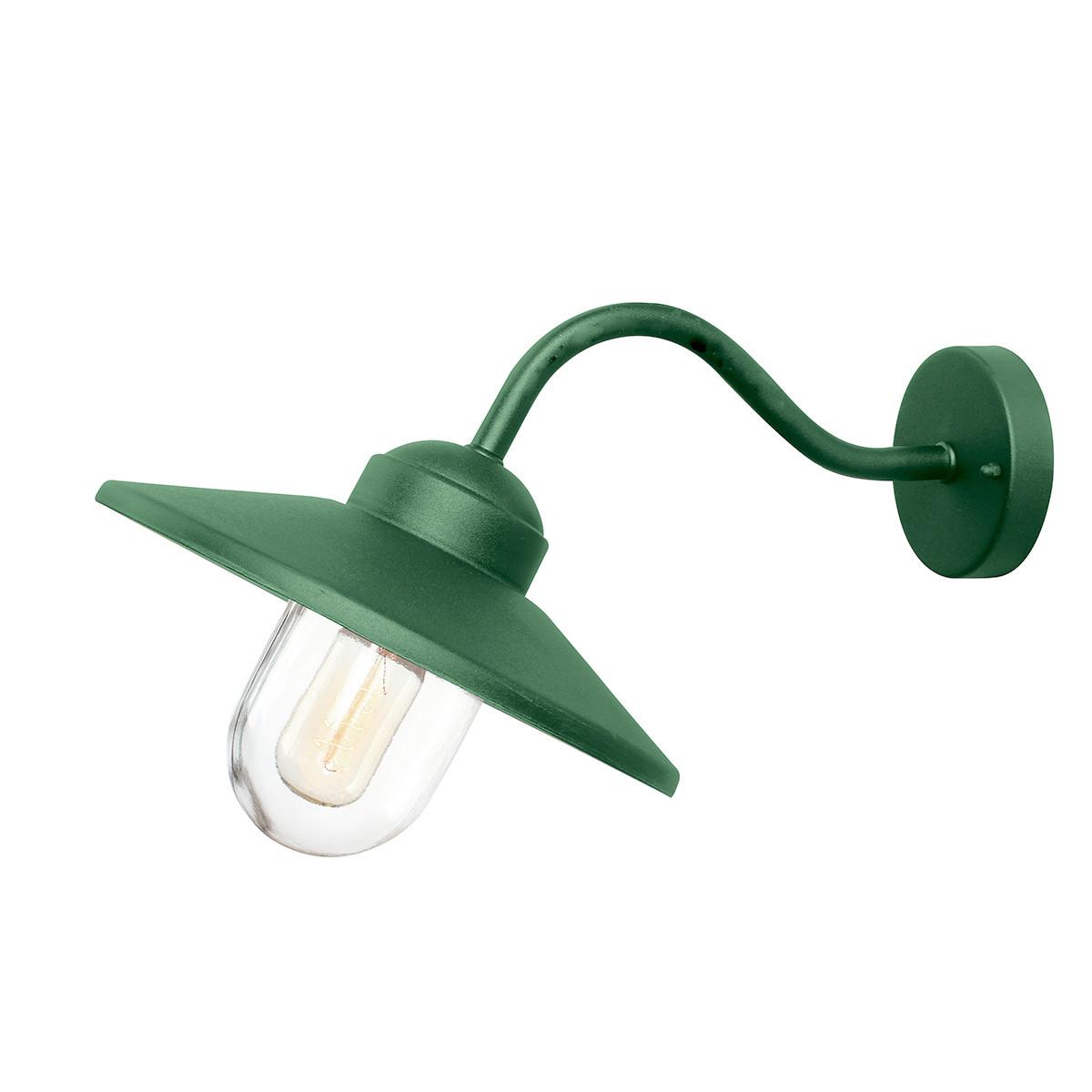 Kültéri Falilámpa Klampenborg-Fgr - zöld, Konventionell, üveg/fém (42/27.5/25.5cm) - Elstead Lighting