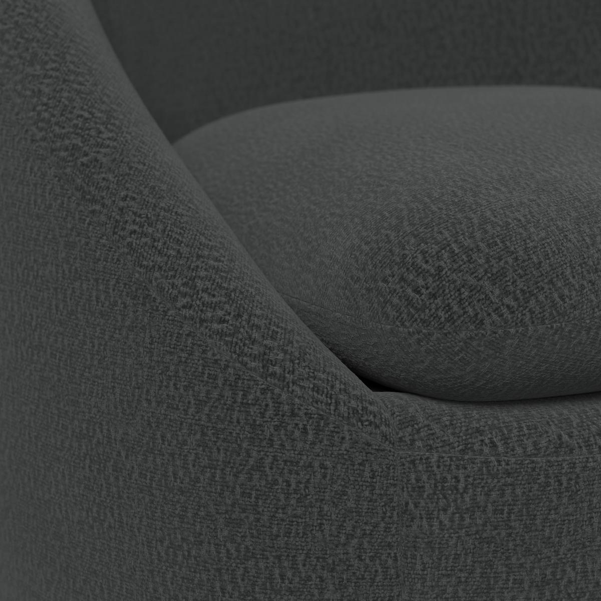 Sessel Dora Chenille Schwarz - Schwarz, MODERN, Holz/Textil (77/74/73cm)