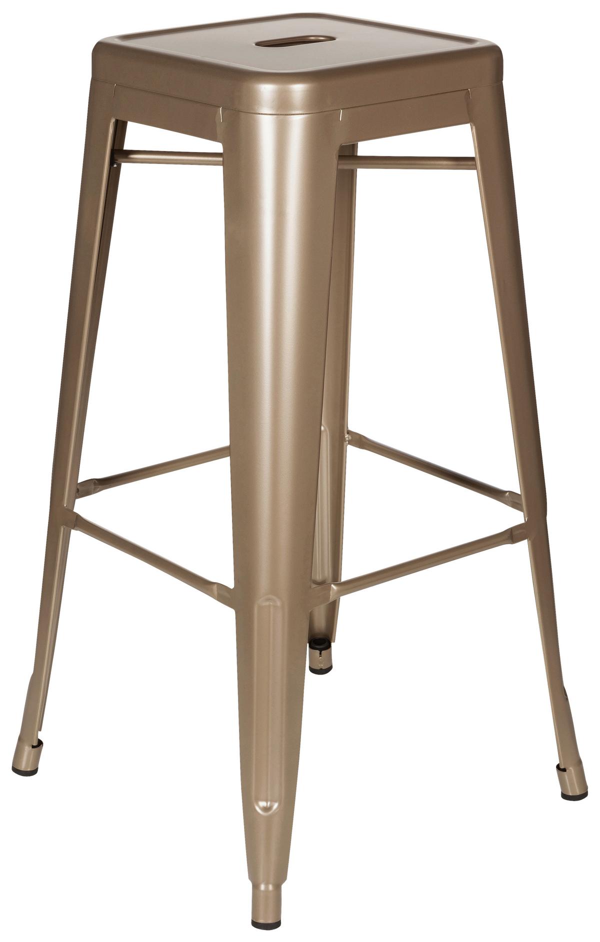 Barski Stol Vantaggio High, Barva Šampanjca - barve šampanjca, Basics, kovina (44/77/44cm) - MID.YOU