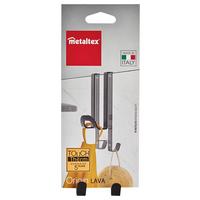 Fürdőszobai Akasztó Lava - fekete, Modern, fém (21/8.8/8cm)