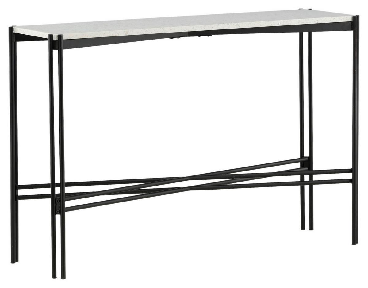 BEISTELLTISCH RAZZIA - Schwarz/Weiß, Design, Stein/Metall (110/30/75cm) - Livetastic