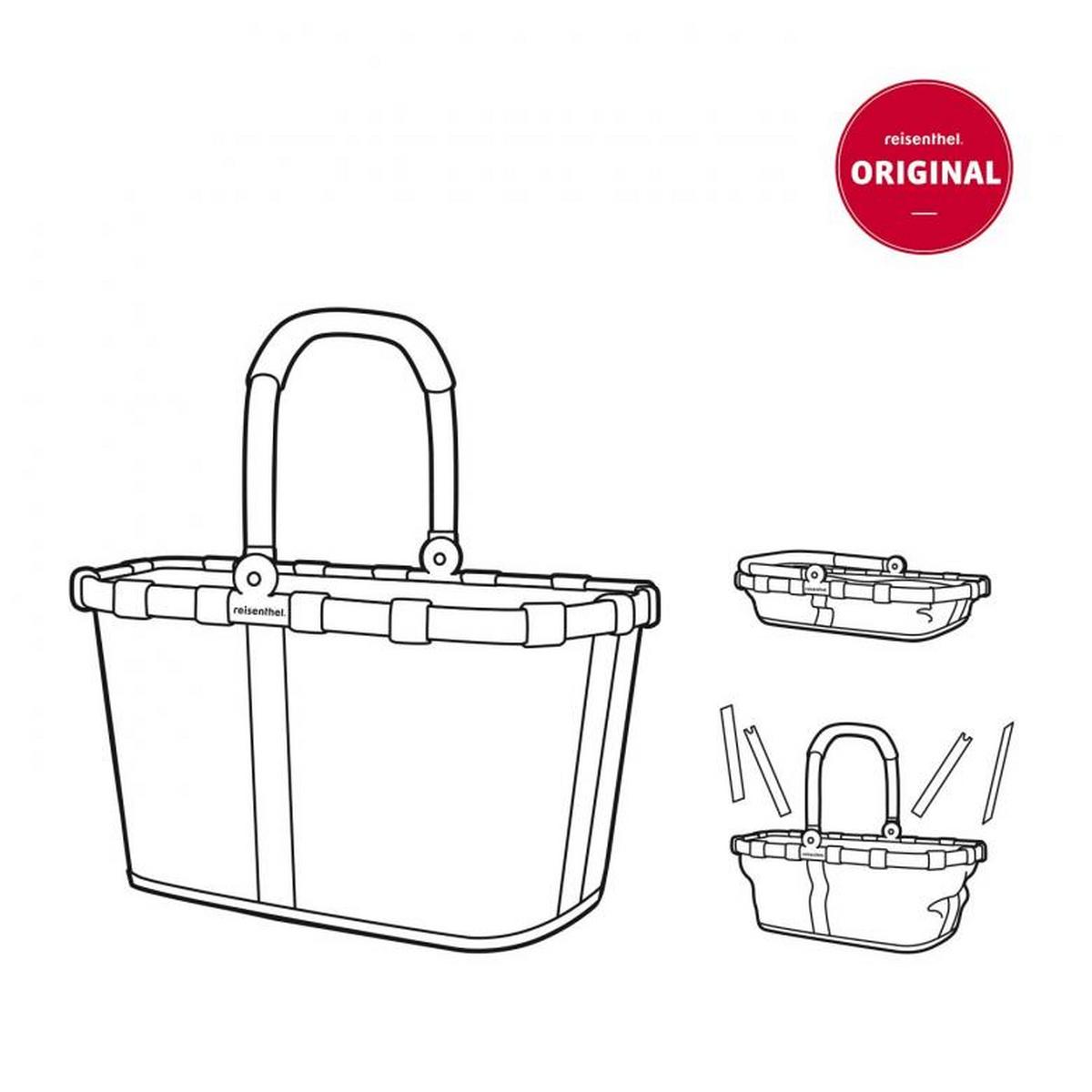 KOSZYK NA ZAKUPY CARRYBAG BLACK - czarny, Basics, metal/tkanina (48/29/28cm) - Reisenthel