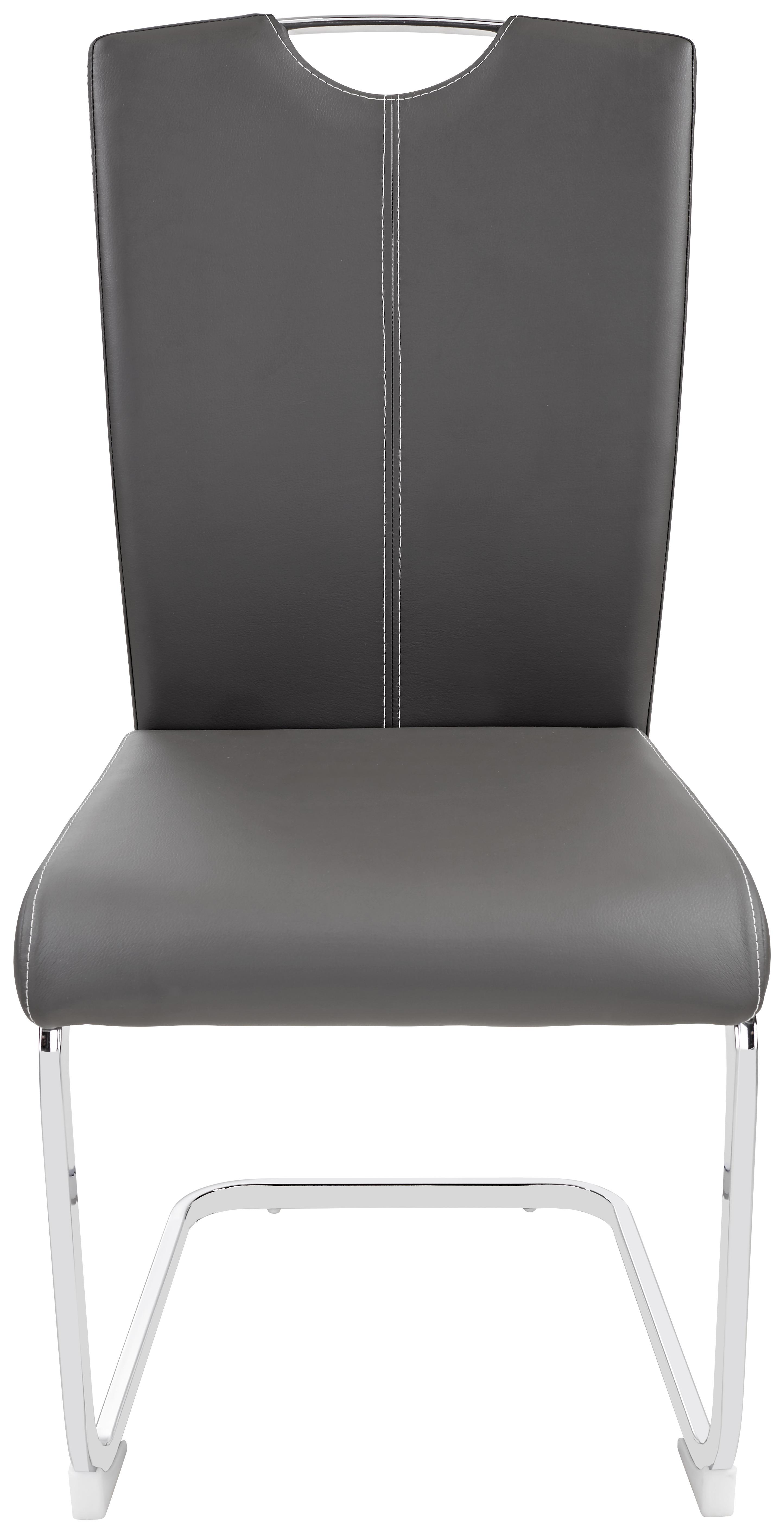 Stolica Conny - bijela/siva, Modern, metal/tekstil (44/96,5/59cm)