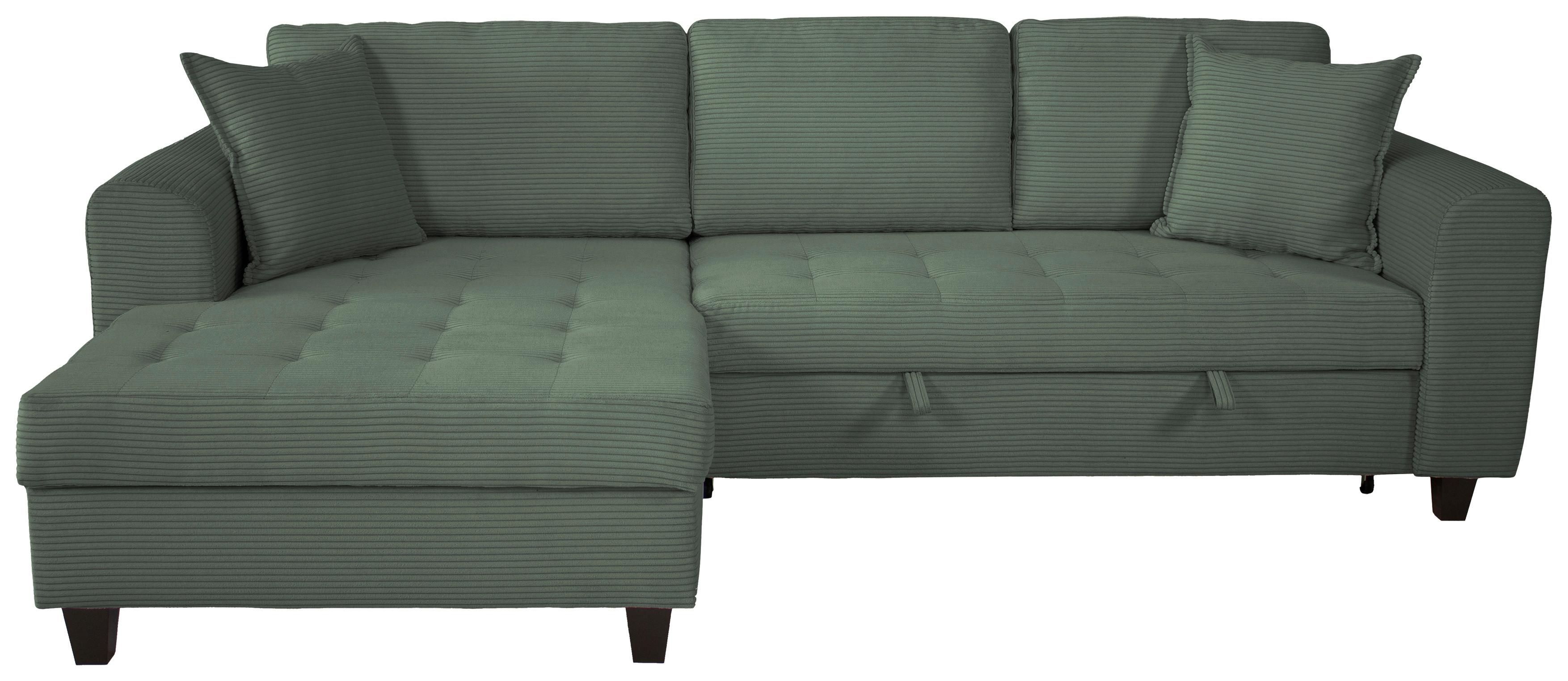 Kutna Garnitura Moritz - tamno zelena, Trend, tekstil (155/265cm) - Modern Living