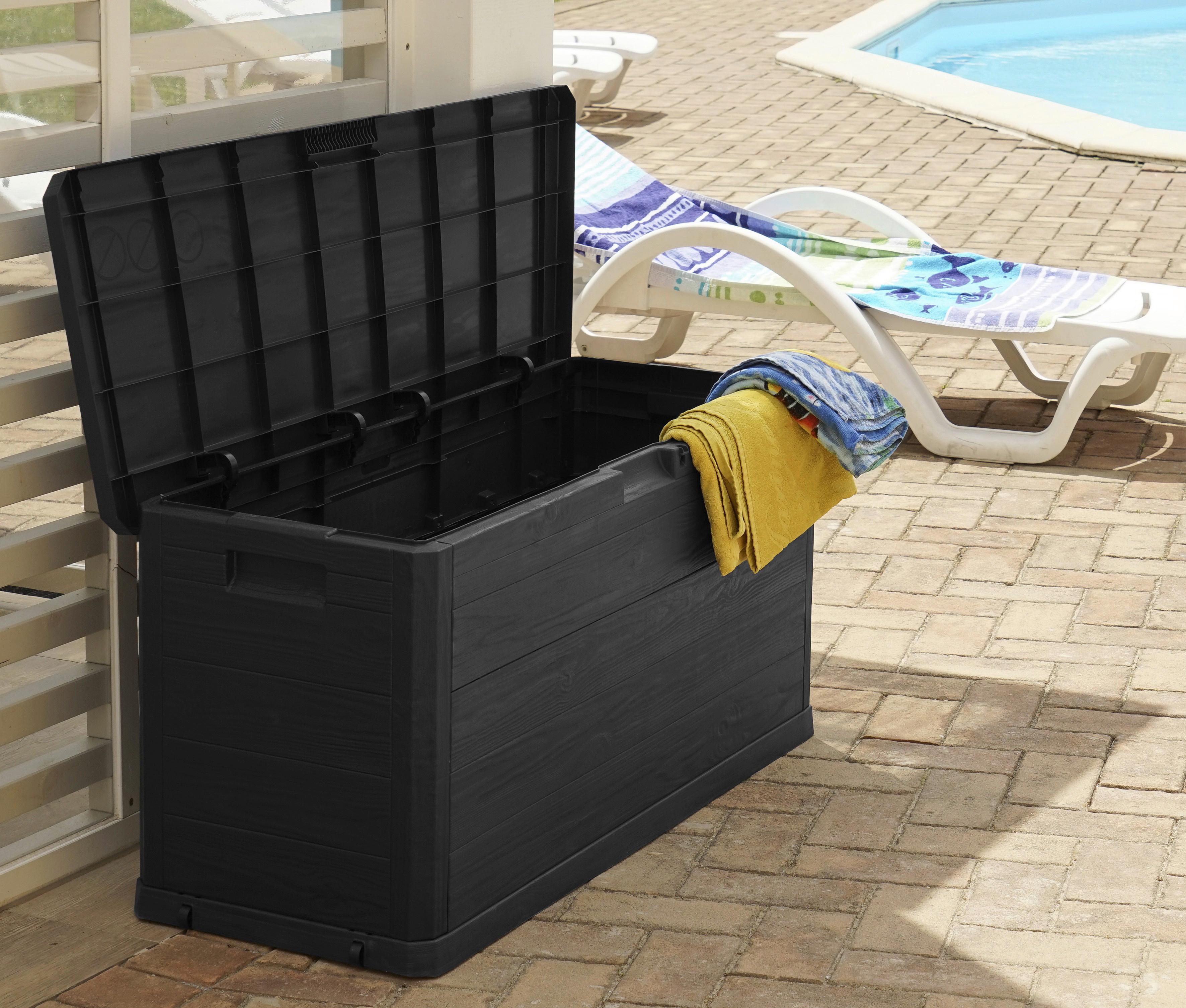 Zaboj Za Blazine Woody, Antracit - antracit, Basics, umetna masa (117/56/45cm) - Mömax