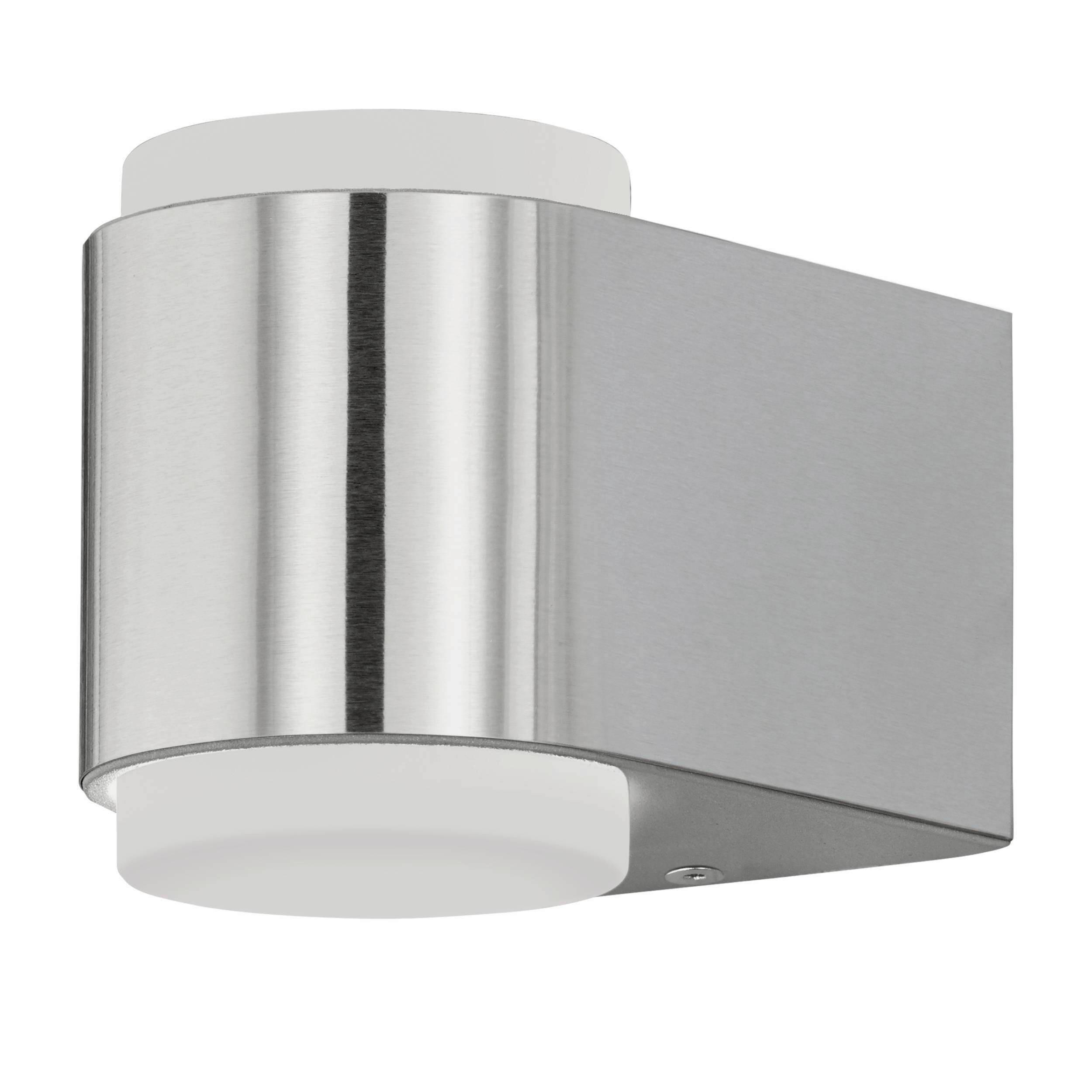 Aussenwandleuchte 95079* Briones - Weiss/Edelstahlfarben, Design, Kunststoff/Metall (9,5/8,5/12,5cm) - Eglo