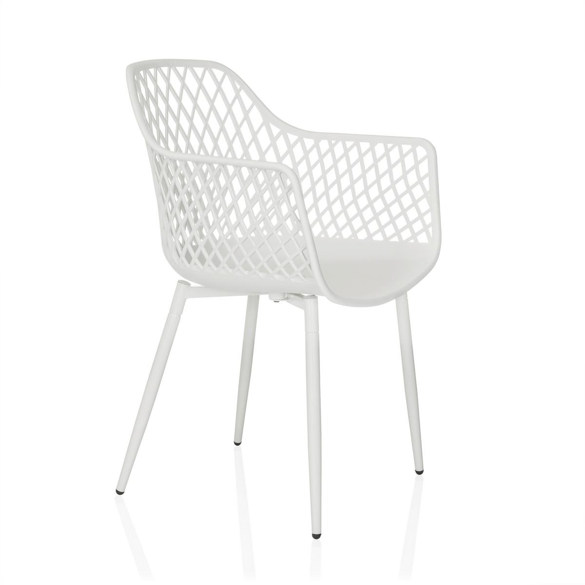 Vrtni Stol Begio L, Bela - bela, Moderno, kovina/umetna masa (56/81/50cm) - MID.YOU